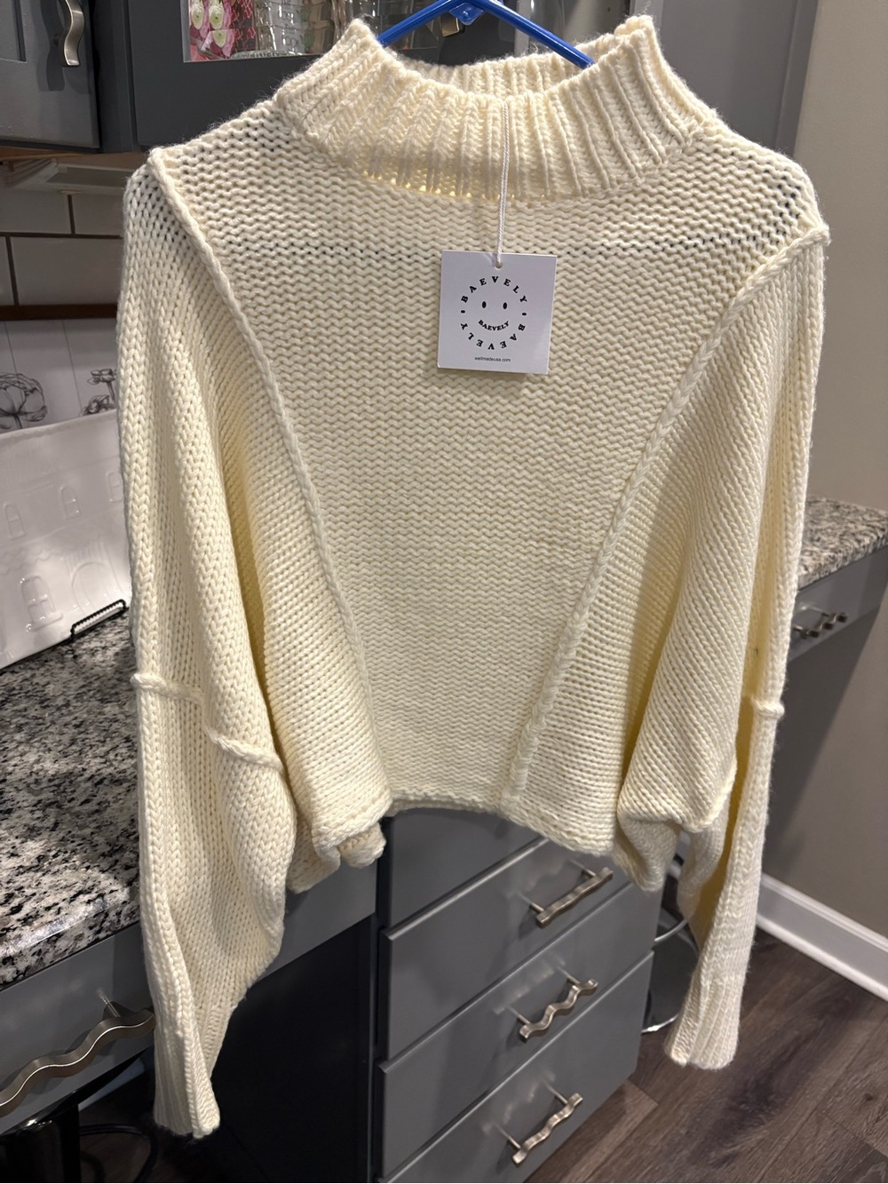 Cozy Cream Mock Neck Chunky Knit Sweater